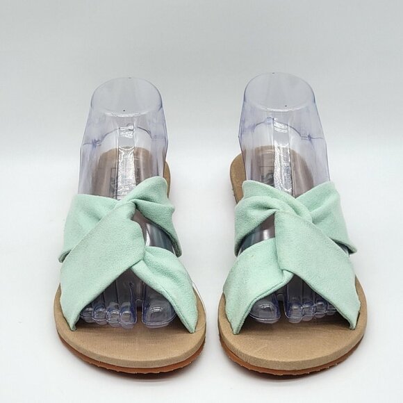 Vans Ayla Blue Flat Sandals Womens Size 8 Slides Open Toe Ultracush Lightweight - Picture 2 of 11